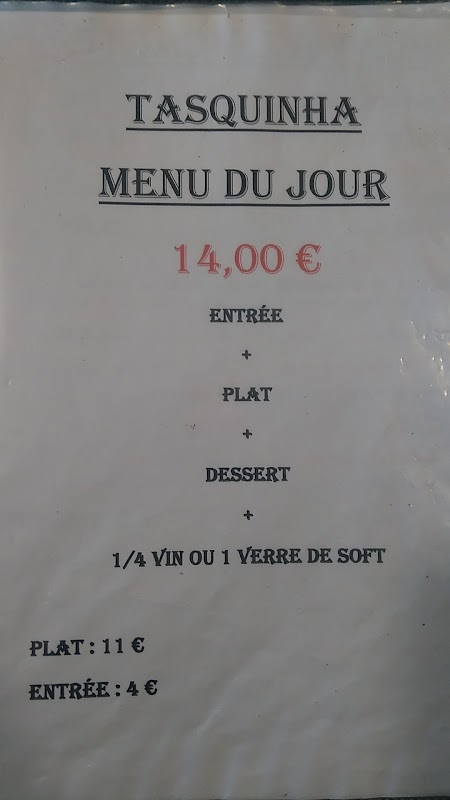 A Tasquinha — menu