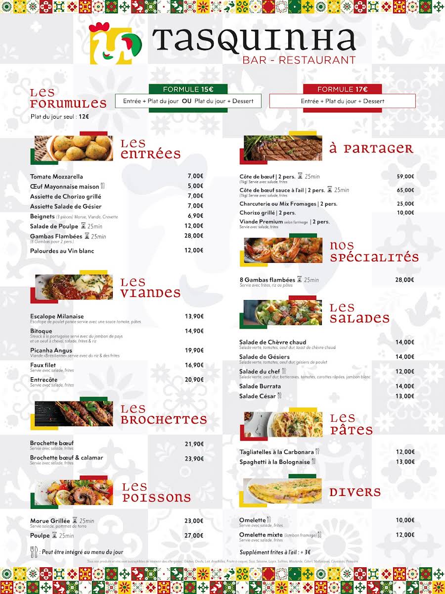 A Tasquinha — menu