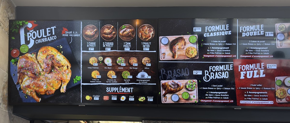 Brasao CLAMART - Restaurant Poulet Braisé — menu