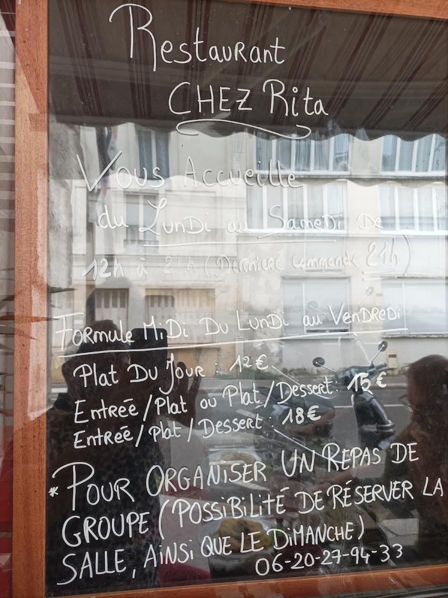 Chez Rita — menu