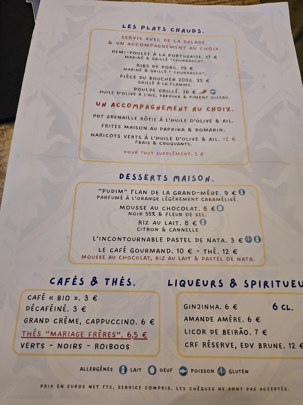 Churrasqueiria — menu