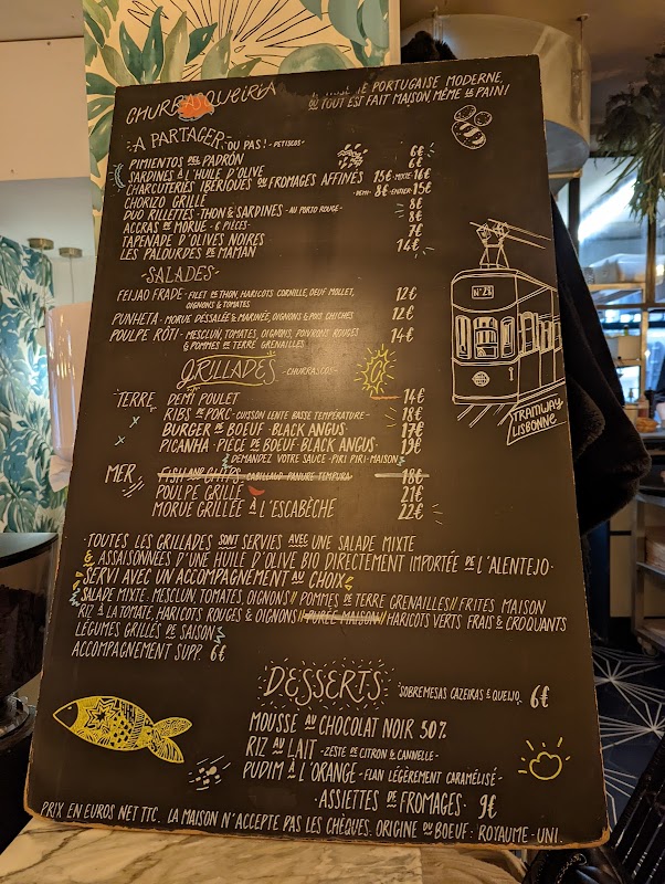 Churrasqueiria — menu
