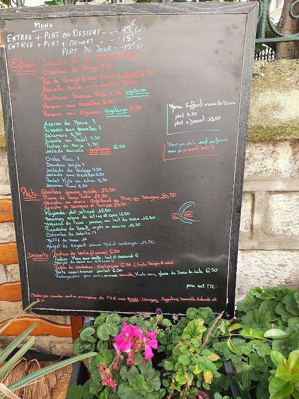 La Taverne du Cap Vert et du Brésil — menu