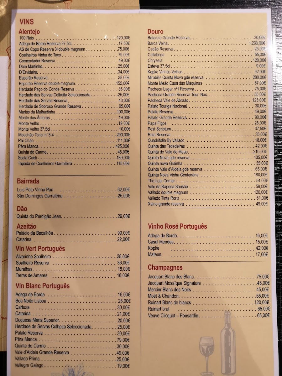 L'Atelier — menu