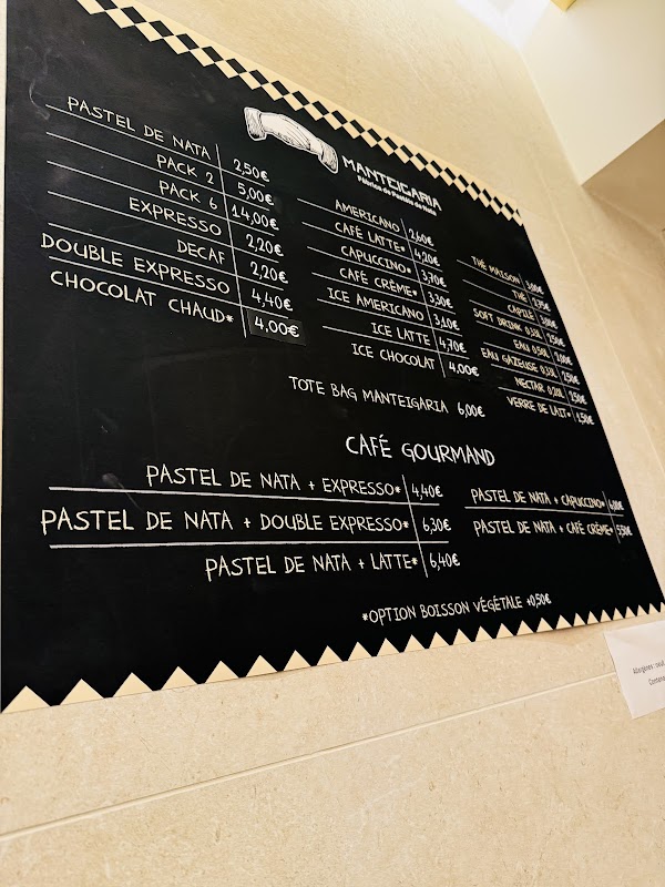 Manteigaria - Fábrica de Pasteis de Nata Saint-Lazare — menu