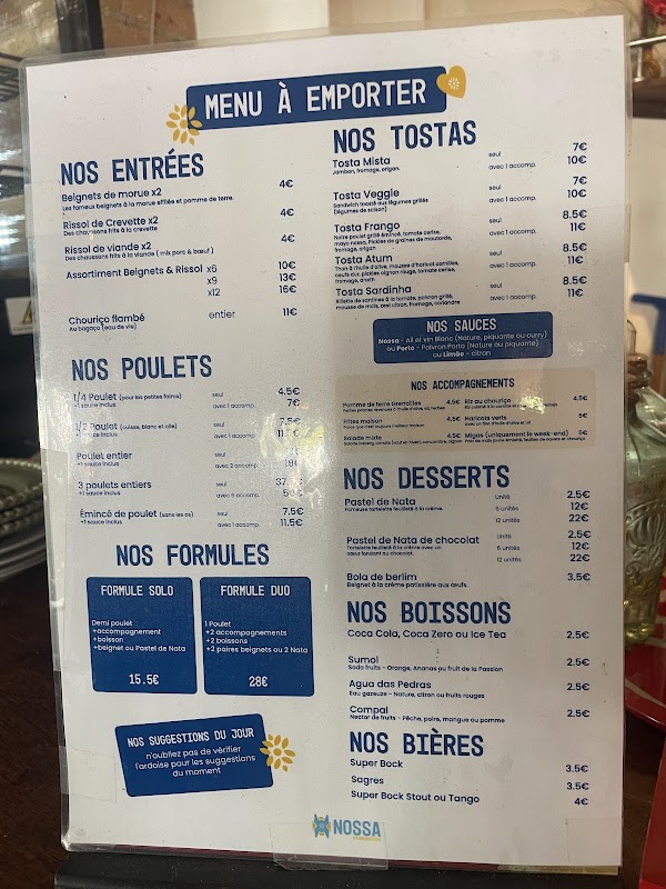 Nossa Churrasqueira Paris 11 — menu