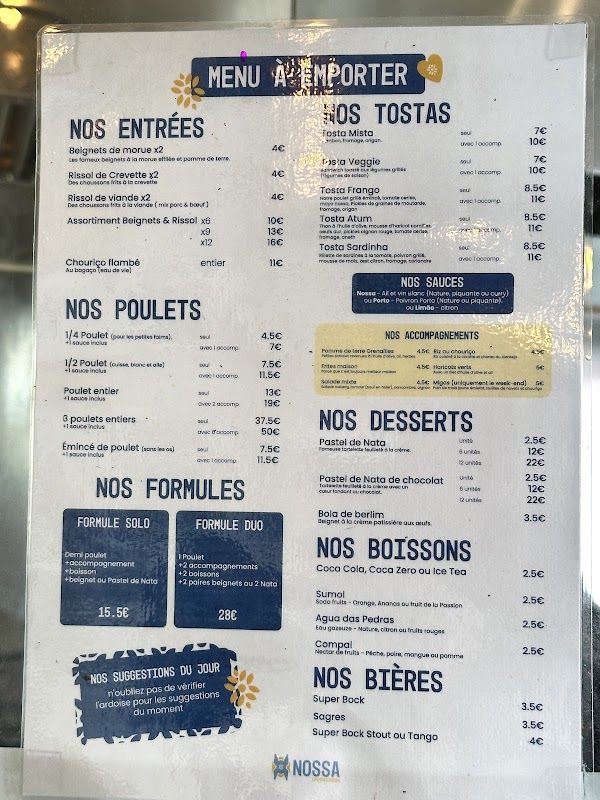 Nossa Churrasqueira Paris 5 — menu