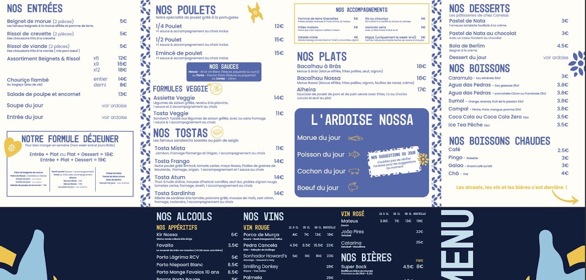 Nossa Churrasqueira Paris 5 — menu