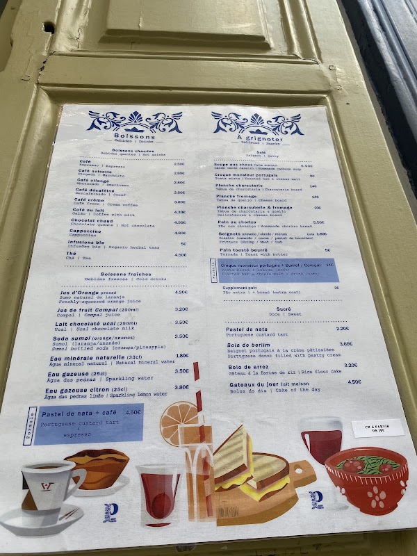 PARIS - PORTO — menu