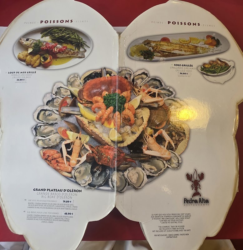 Pedra Alta Bastille — menu