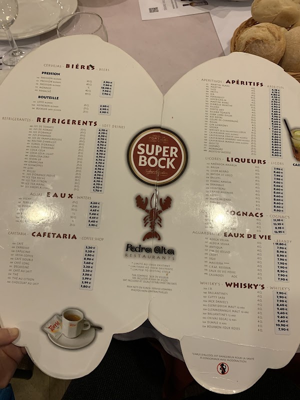 Pedra Alta — menu