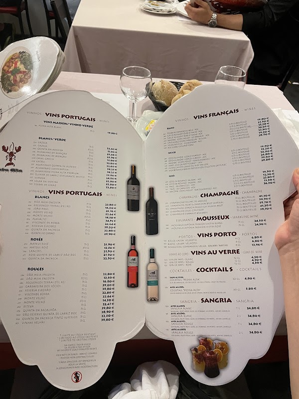 Pedra Alta — menu