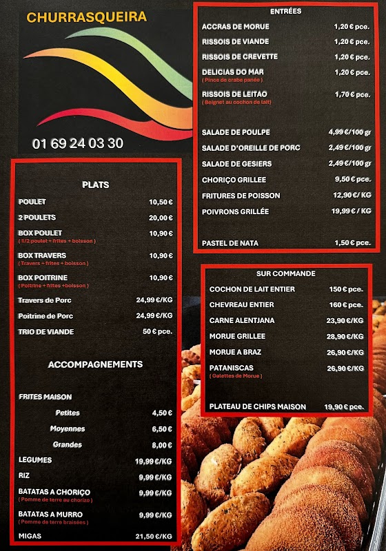 Piri Poulet Montgeron Churasqueira — menu