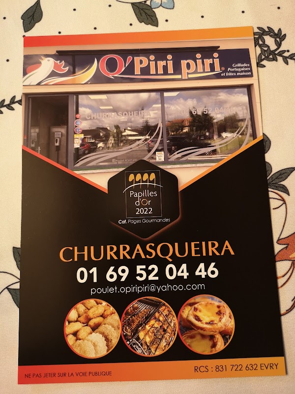 Poulet O’ Piri Piri — menu