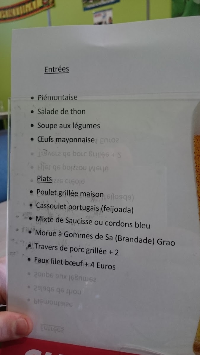Restaurant-épicerie Brasa St Antonio — menu