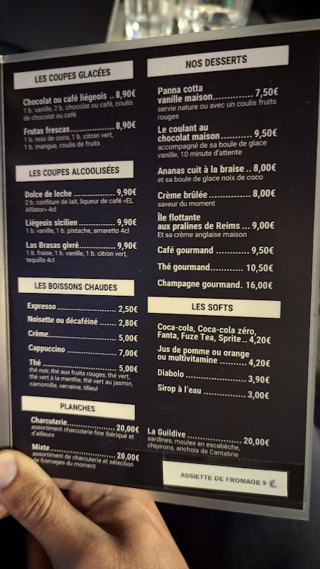 Restaurant Las Brasas — menu