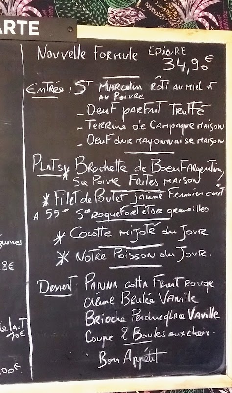 Restaurant Las Brasas — menu