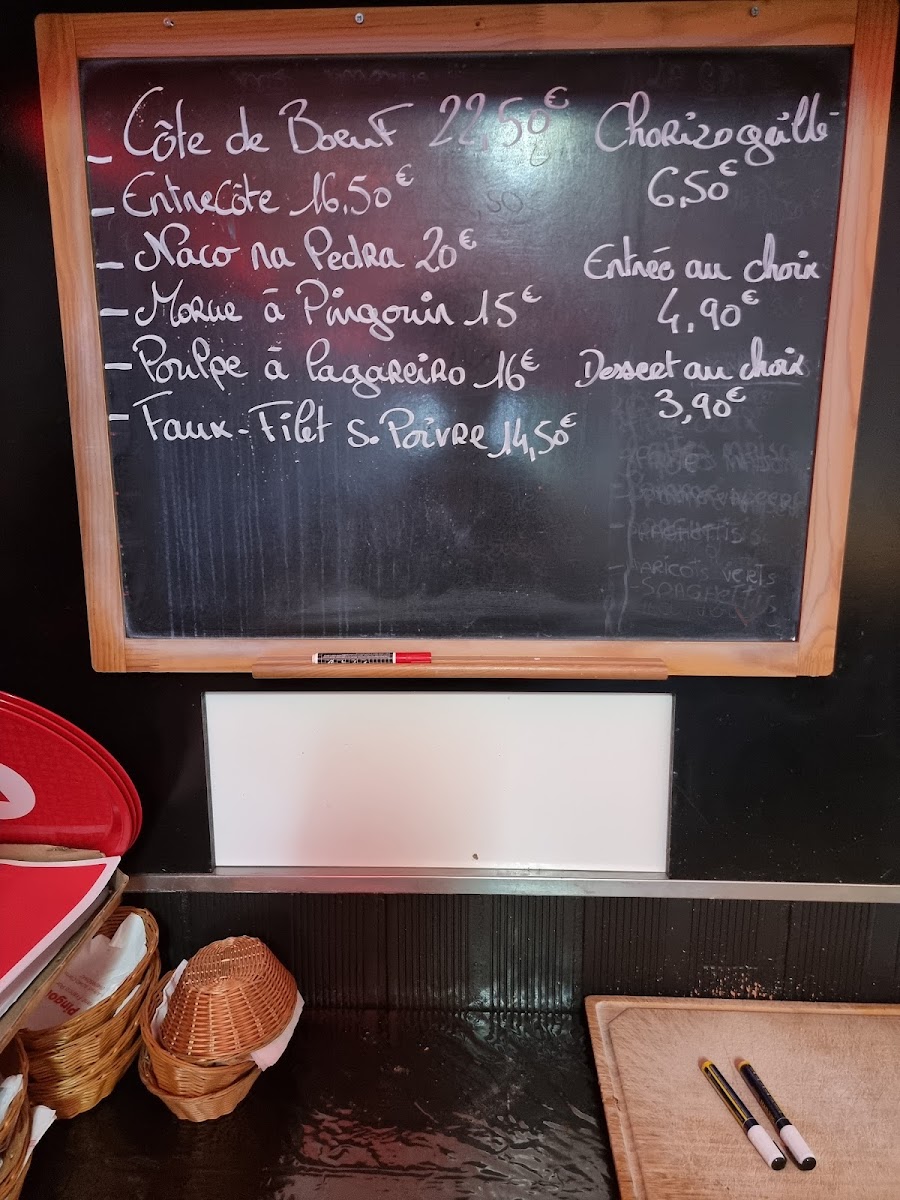 Restaurant Le Pingouin — menu
