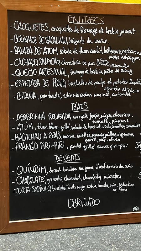 Sapinho — menu