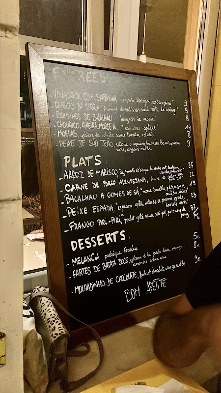 Sapinho — menu