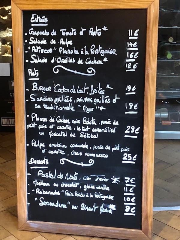 Saudade — menu